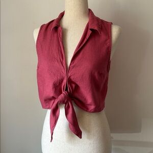 Abercrombie & Fitch Tie-Front Sleeveless Top